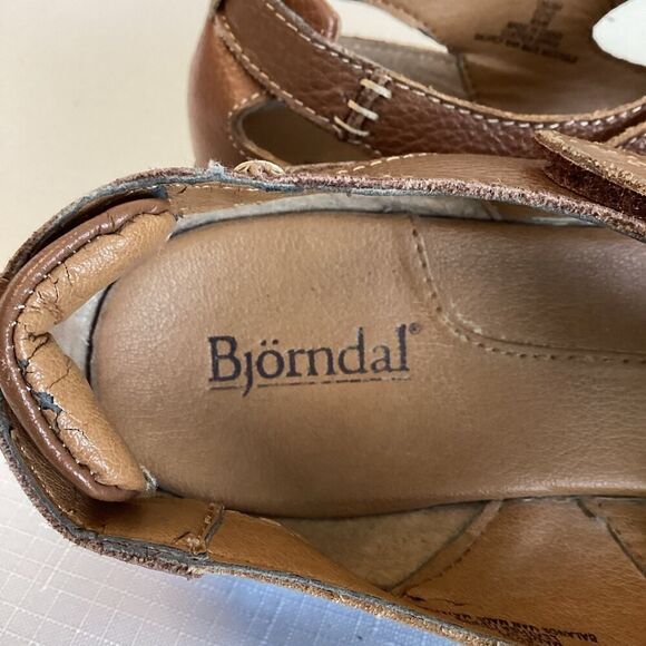 Bjorndal Echo Dark Tan Leather Women's Size 6 1/2 - Picture 8 of 12